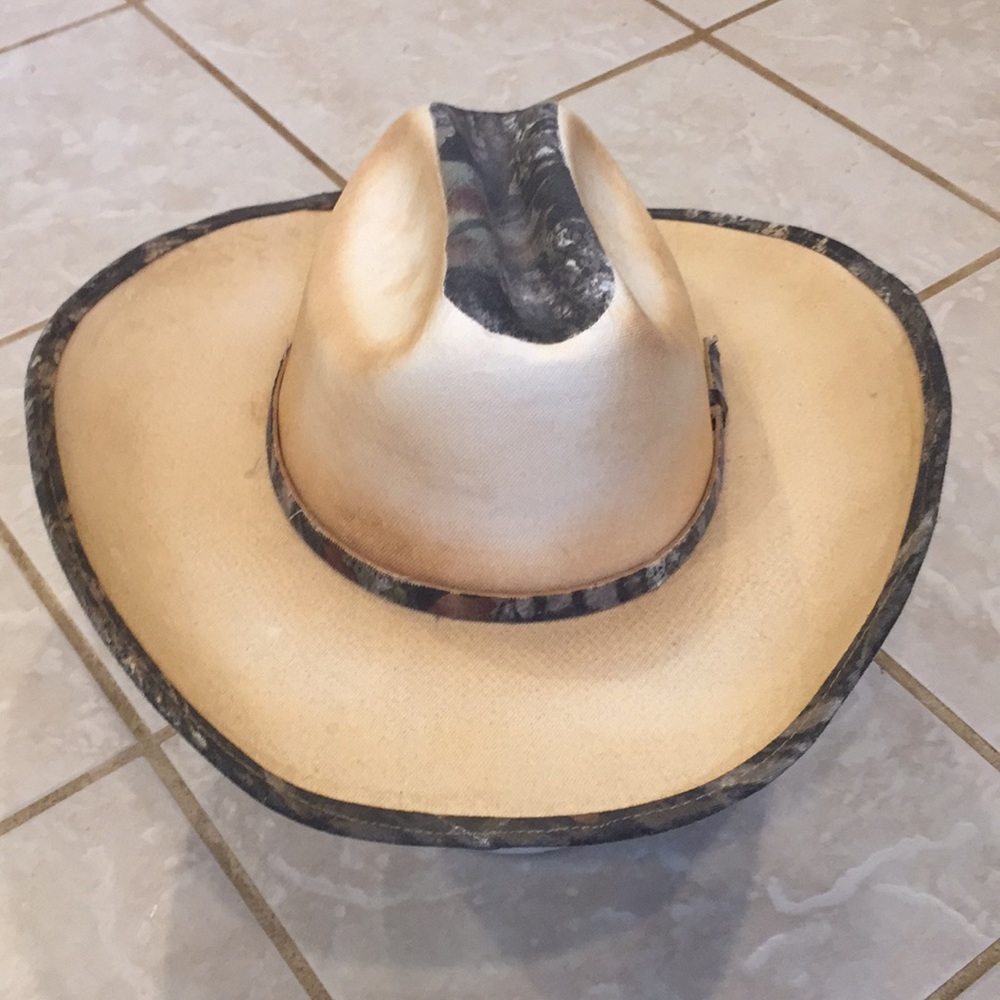 Cream Green color Double S brand Western Cowboy style Hat, in great condition - Picture 3 of 12
